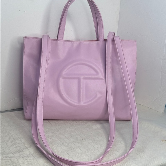 TELFAR 
Vegan Leather Medium Shopping Bag Lavender - Picture 10 of 16